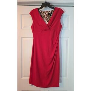 Ronni Nicole Red Dress Macy's Size 8 New W Tags Cheetah Print Liner
